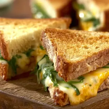 Gegrilde Kaas Sandwich met Pepper Jack, Mango en Waterkers