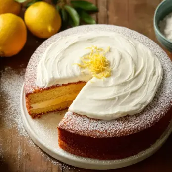 Luchtige Citroen-Frambozencake