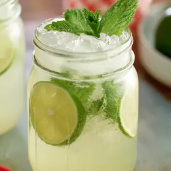 Limoen-munt Limonade met Bruiswater