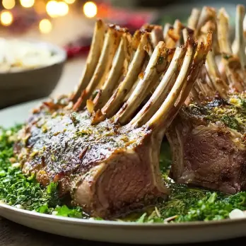 Lamskroon met Munt- en Bosui Pesto