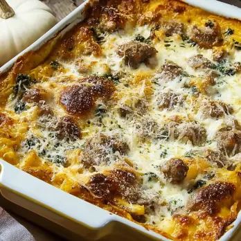 Romige Pompoenlasagne met Italiaanse Worst