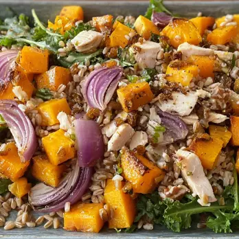 Herfstsalade met Flespompoen en Boerenkool