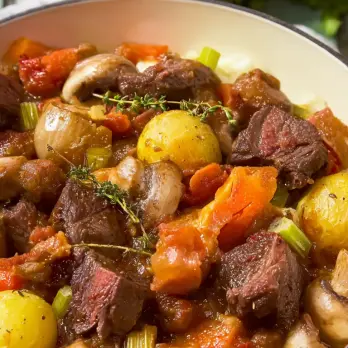 Boeuf Bourguignon met Rode Wijn
