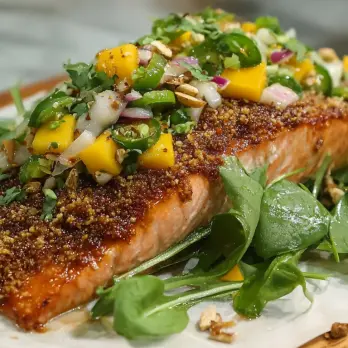 Zalm met Aardappelchipskorst en Waterkerssalade