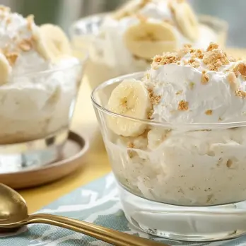 Romige Bananenpudding Sundaes