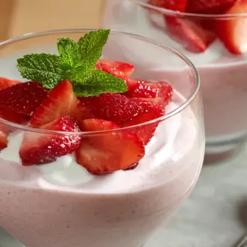 Makkelijke Aardbeienroom Dessert