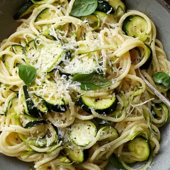 Spaghetti met Courgette en Kaas