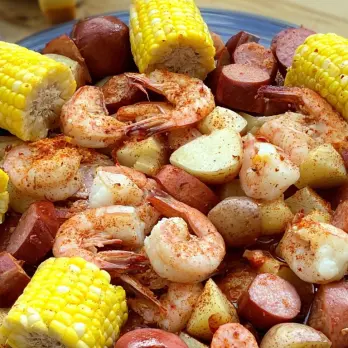 Low Country Boil met Garnalen en Worst